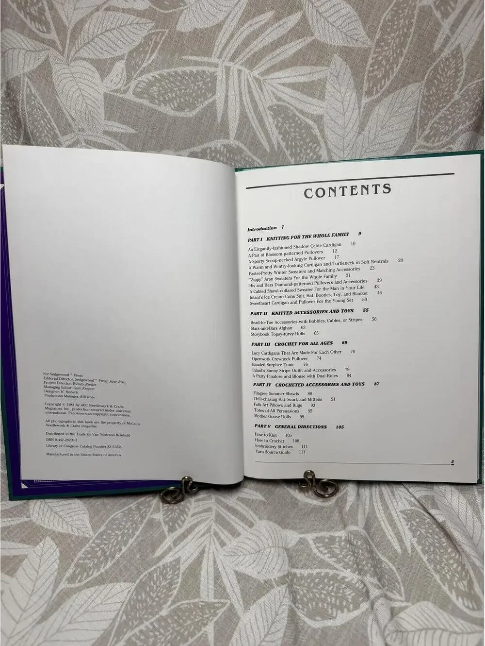 Vintage 1984 Knitting & Crochet McCall’s Needlework Crafts HC Pattern Book